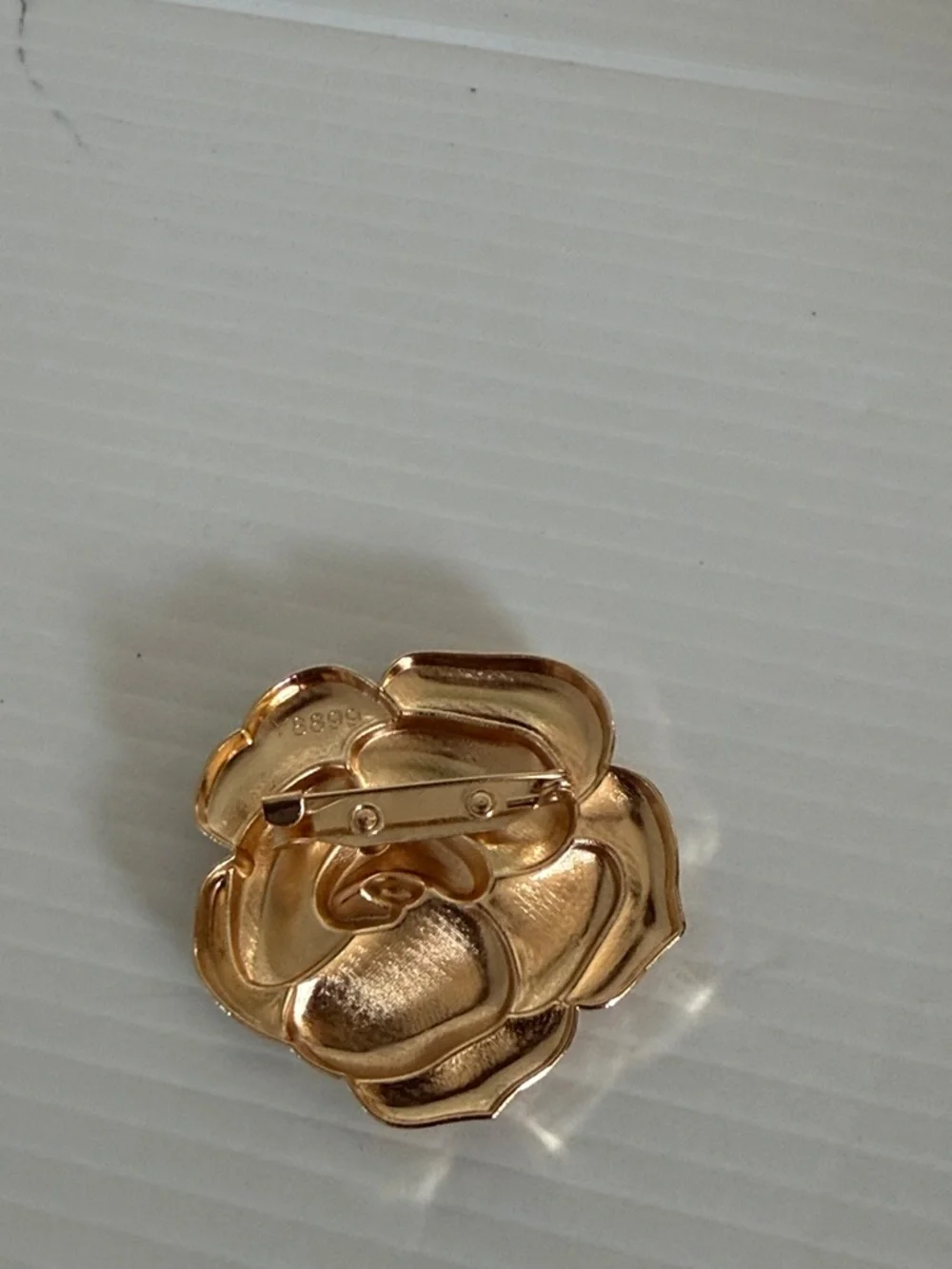Gold Rose Brooch Pin - Women's Jewelry